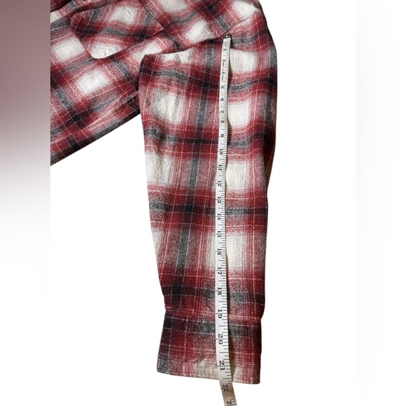 Abercrombie & Fitch Plaid Flannel Oversized Shirt Button Up Top Shirt Jacket M - Picture 14 of 17